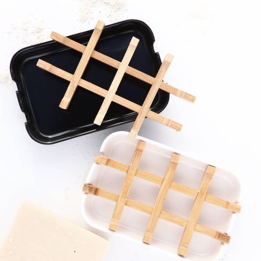 Bamboo Soap Dishes: Black