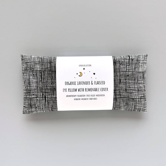 Lavender Eye Pillow - Black and White