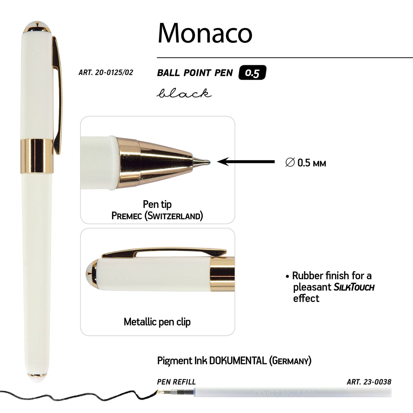 Monaco Pen - White