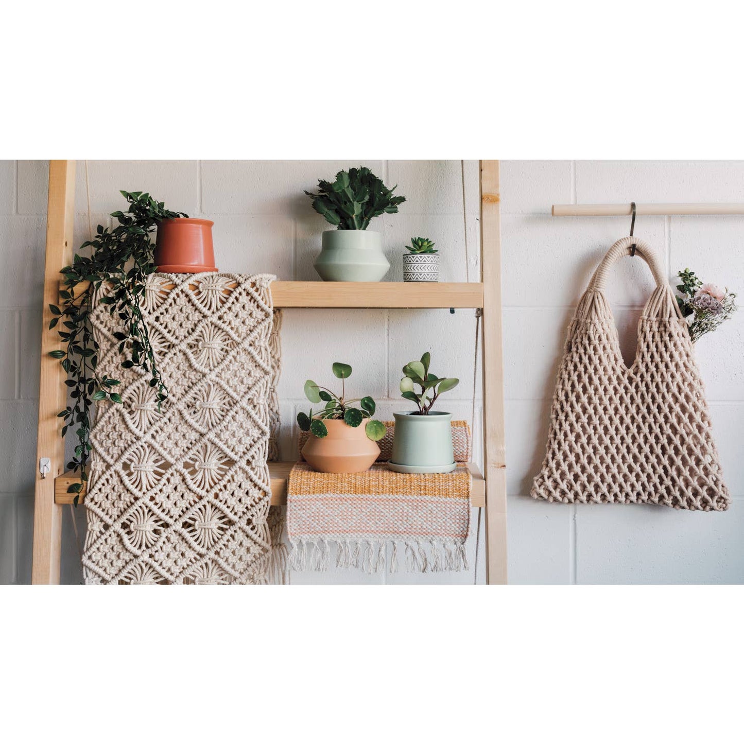 Macrame Tote Bag-Natural