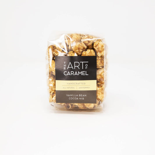 Mini Vanilla Bean Cocoa Nib caramel popcorn 2 oz