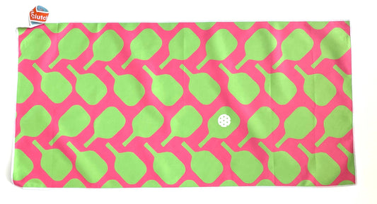 Pickleball Sport Towel-Pink and Green