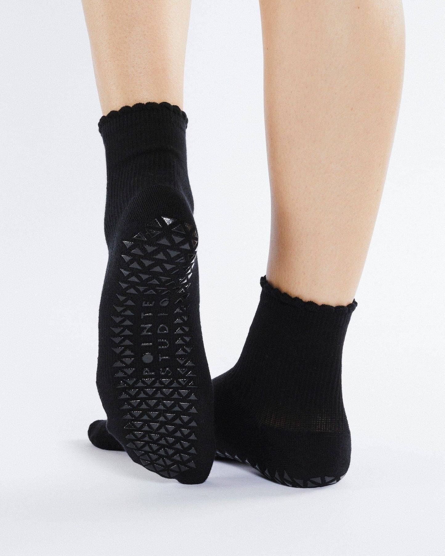 Women's Happy Ankle Grip Sock: Black M/L